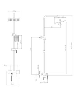 Душевая система RUSH Thira (TR3635-50Black)